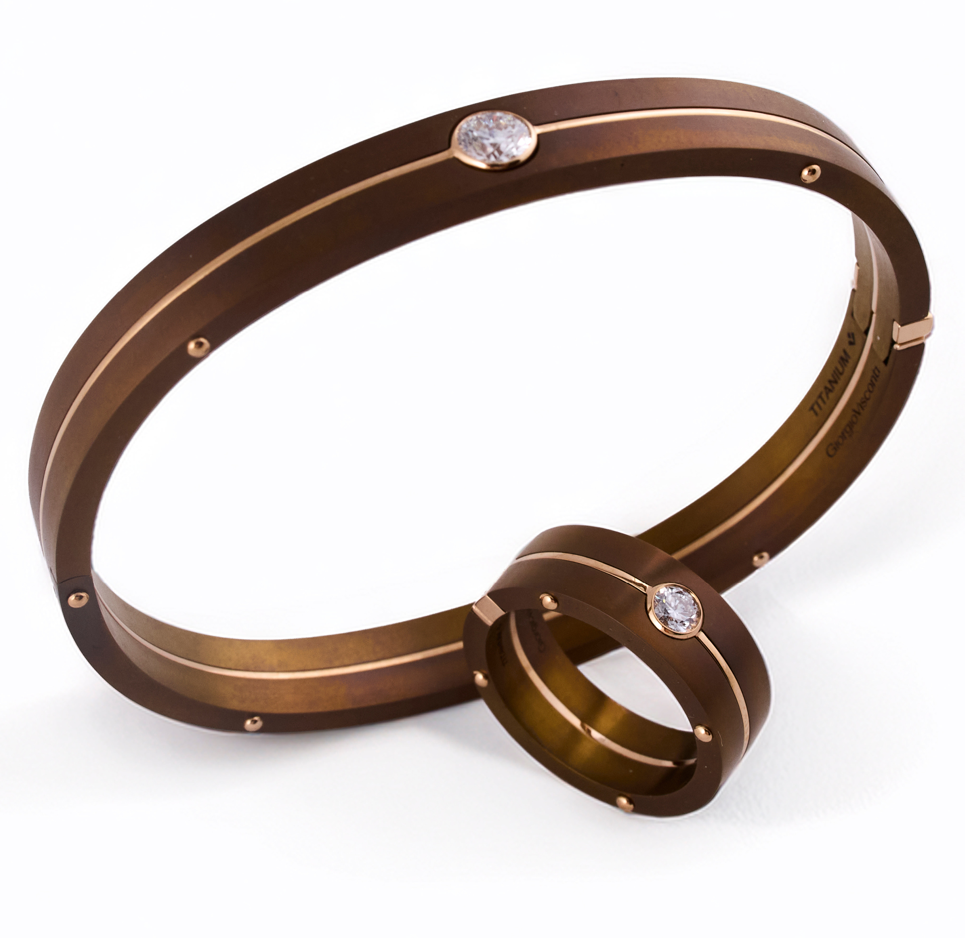 Giorgio Visconti Bracciale e Anello Brunito