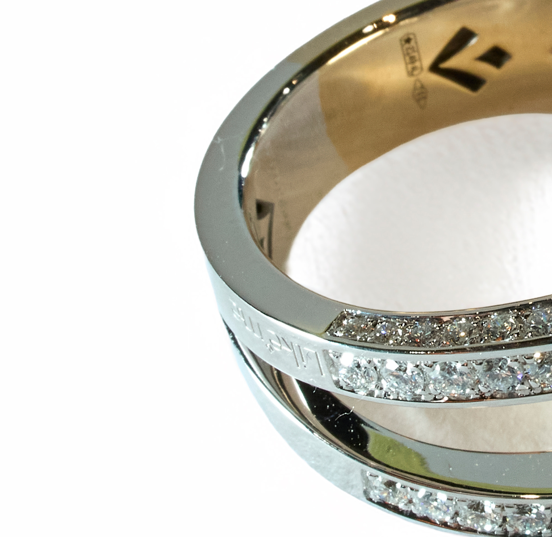Giorgio Visconti Anello Bicolore Geometrico