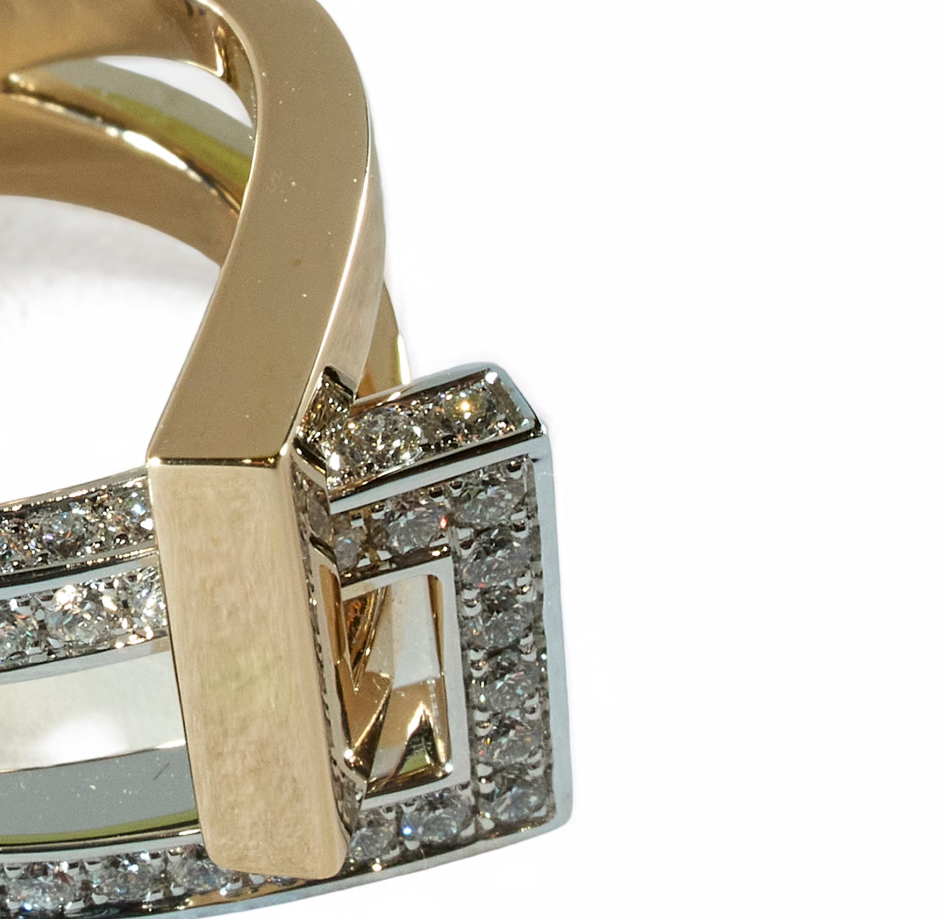 Giorgio Visconti Anello Bicolore Geometrico